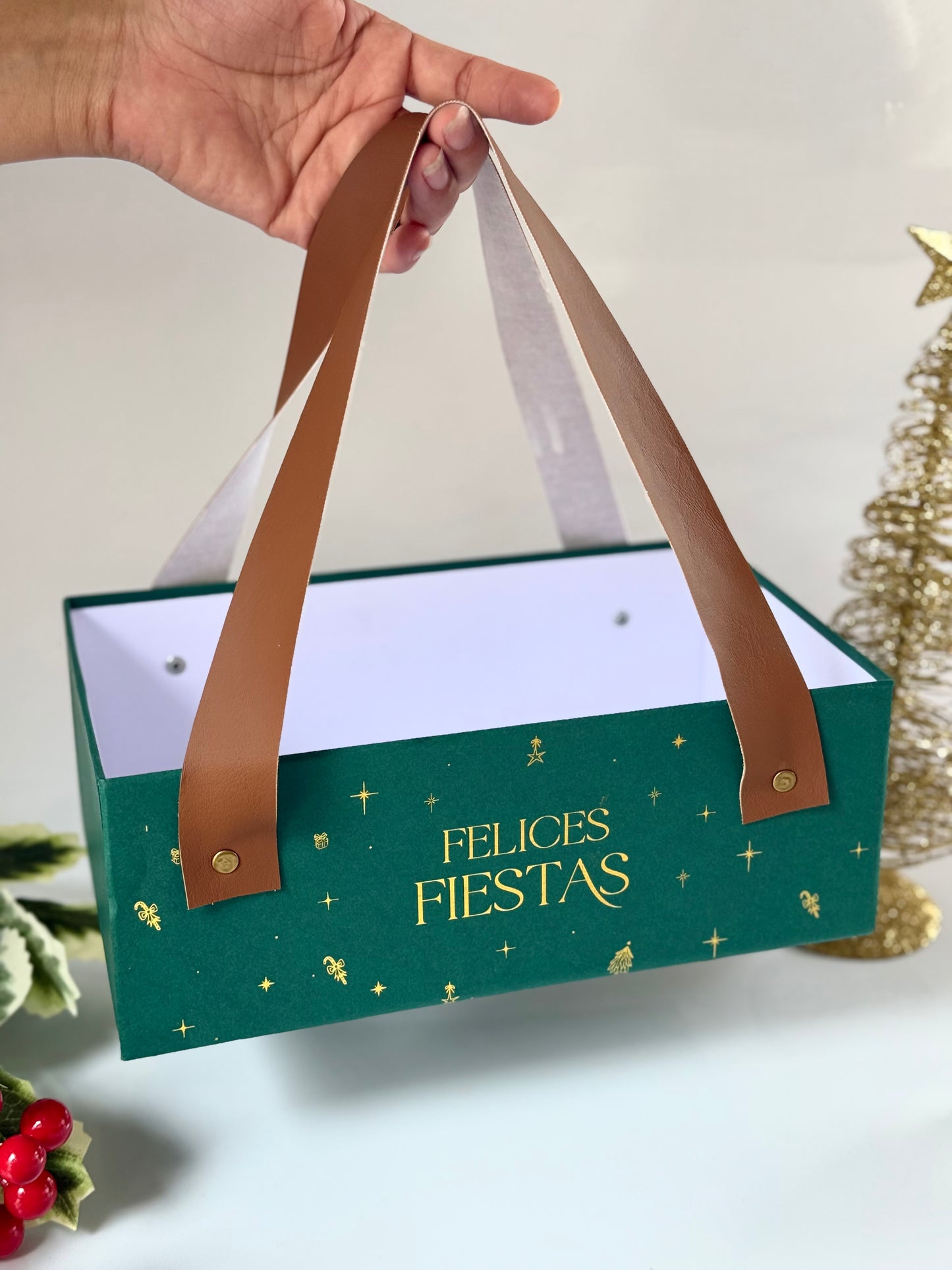 Bandeja Premium 30x18x9cm Verde Navidad - COD 642276