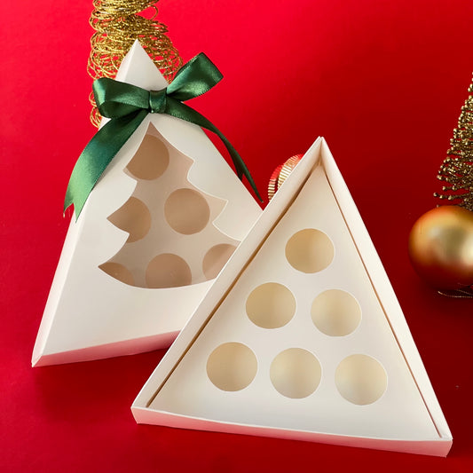 Caja Navidad Triangular p/ 6 bombones - COD 640686