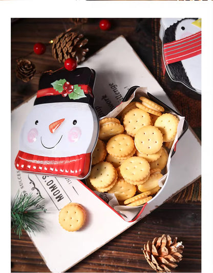 Lata Navidad Muñeco - 10x12x5cm - COD 642290