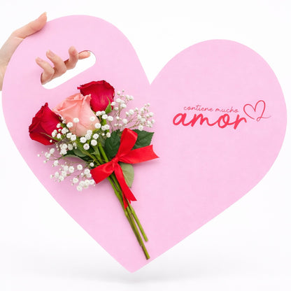 Porta Regalo Corazón Rosa 43cm - COR3.1