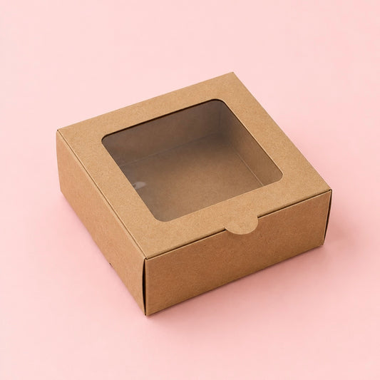 CAJA 11x11x4cm CON VISOR KRAFT - 641380