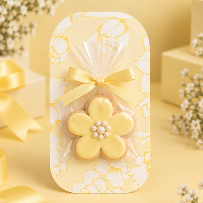 Tarjetón Floral 17x10cm Amarillo (cont. 10 und.) - 639521