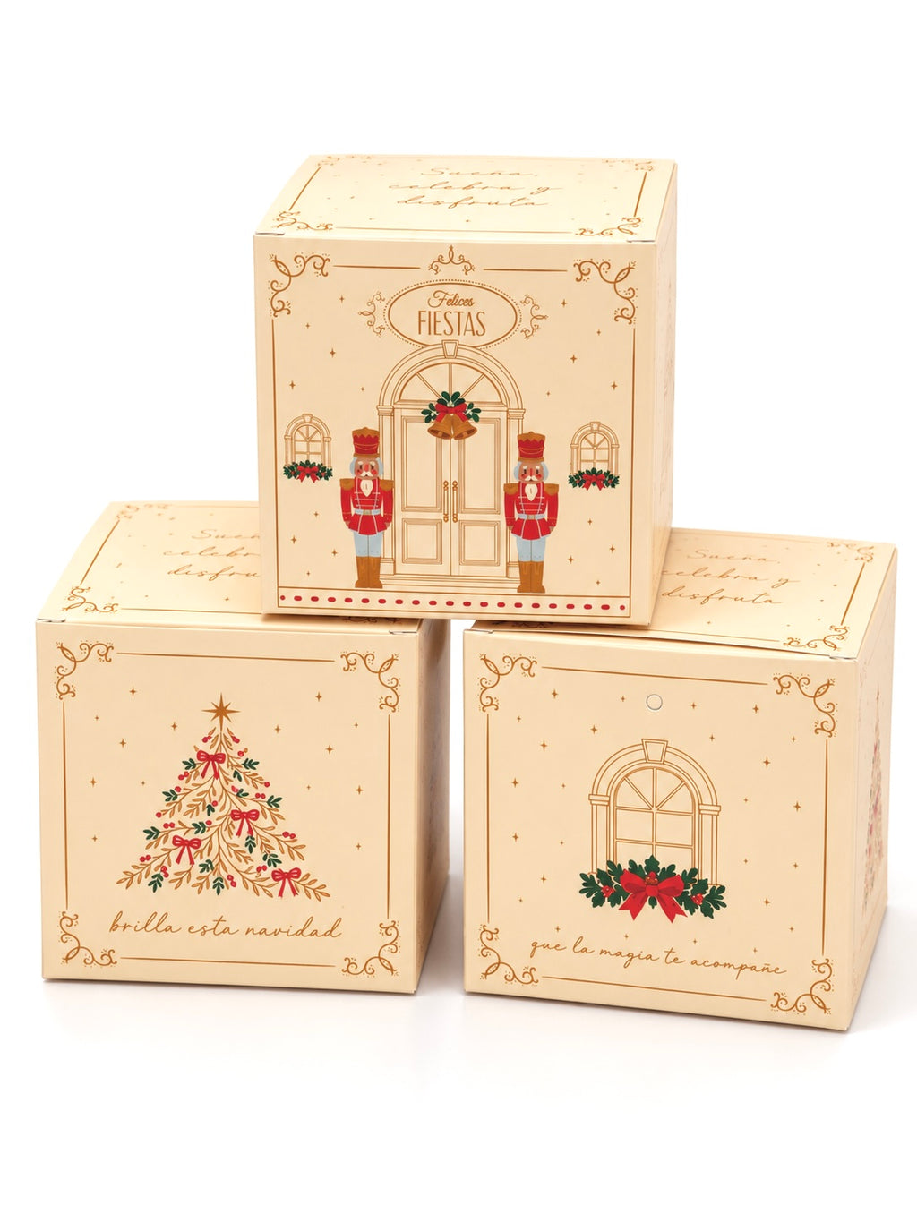 Caja 9.5x9.5x9.5cm Vela Navidad