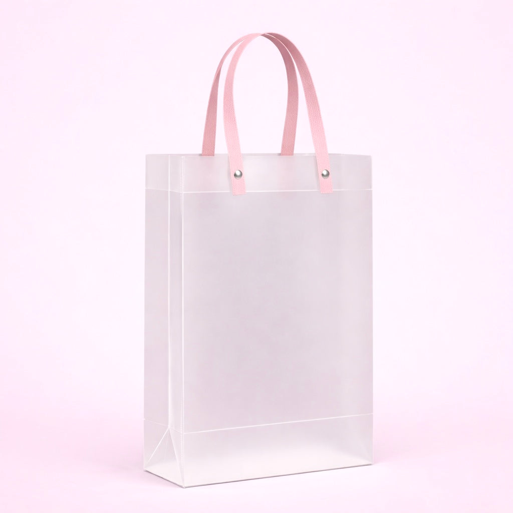 Bolsa PVC Esmerilado con Manija Plana 25x11x35CM PK
