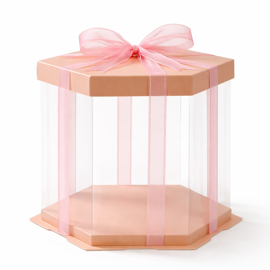 HEXAGONAL TRANSPARENTE 21.5x21.5x23cm