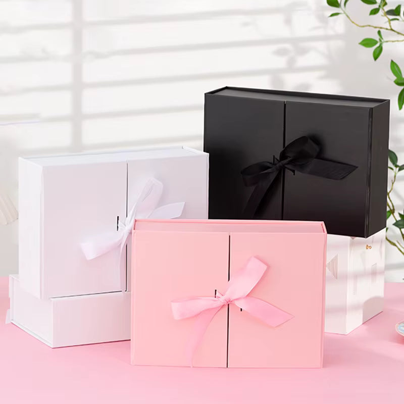Caja Premium 26.5x19x8cm Rosa - Doble Abertura Desplegable