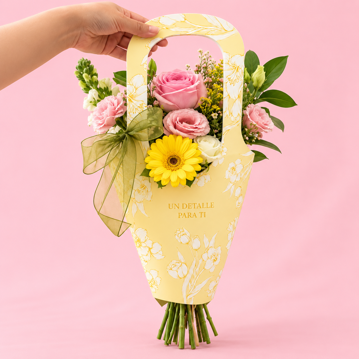 PORTAFLORES AMARILLO 42X23CM - 639665