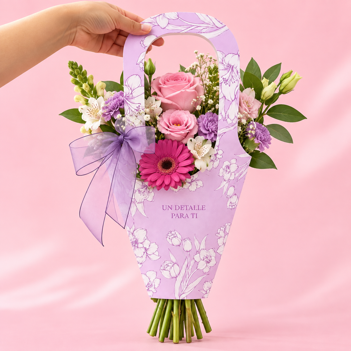 PORTAFLORES LILA 42X23CM - 639547