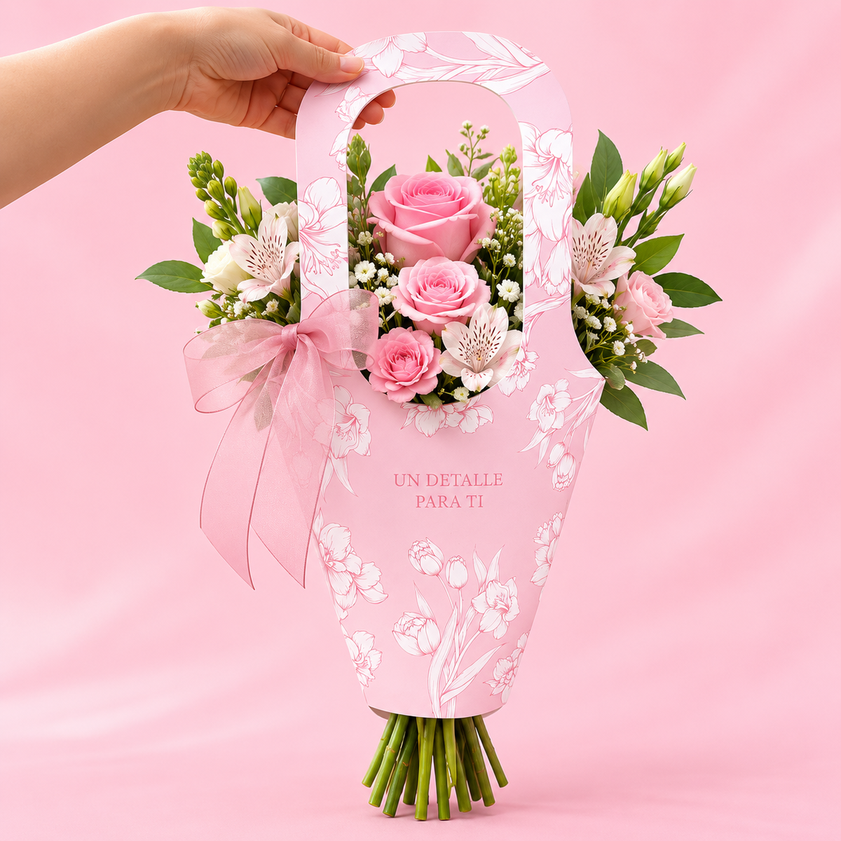 PORTAFLORES ROSA 42X23CM - 639663