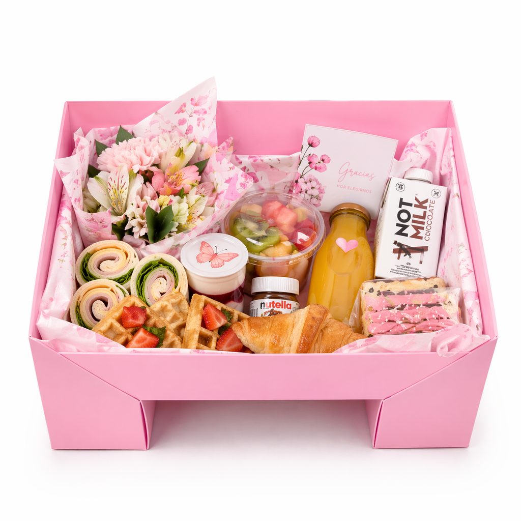Caja 32x24x8cm Kit Mesa Rosa