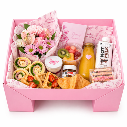 Caja 32x24x8cm Kit Mesa Rosa