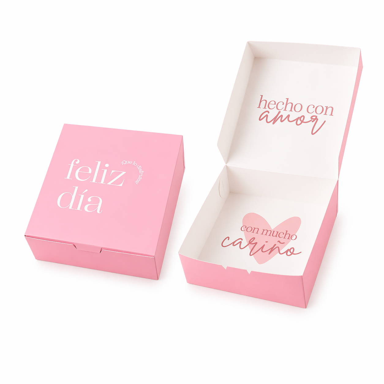 Caja 22x22x7cm - Feliz día Rosa