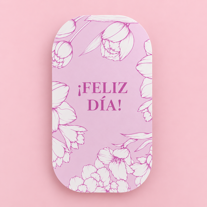 Tarjetón Floral 17x10cm Lila (cont. 10 und.) - 639693