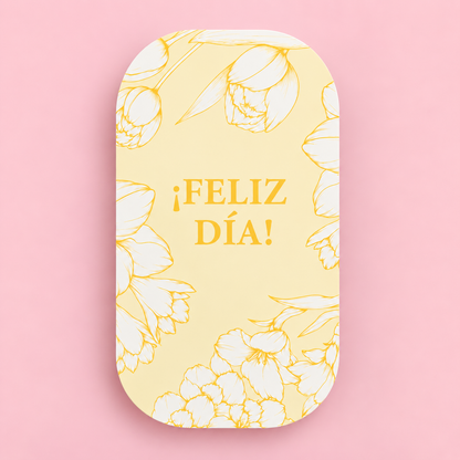 Tarjetón Floral 17x10cm Amarillo (cont. 10 und.) - 639521
