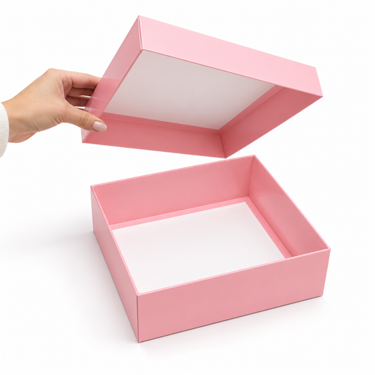 Caja 25x25x10cm Doble Pared Rosa - 640363