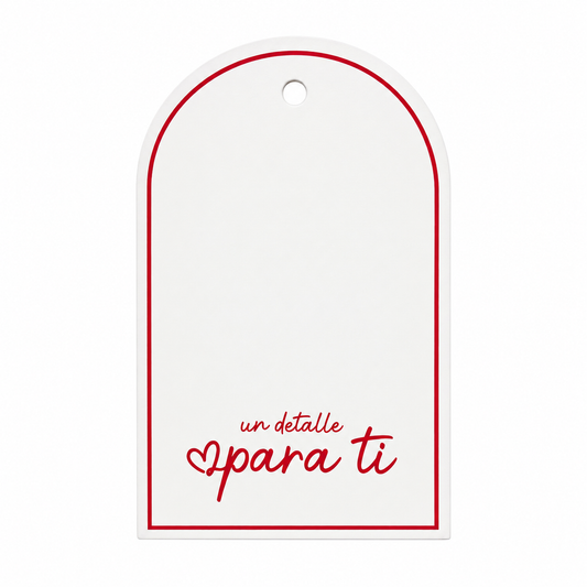 TAGS 8X6 CM ROJO X 10 UNIDADES - TAGS.24