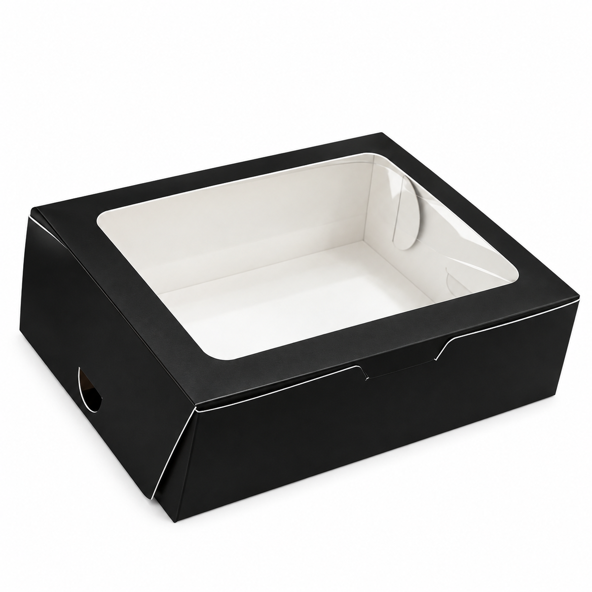 Caja 23x17x7cm con Visor Negro Mate - 641689