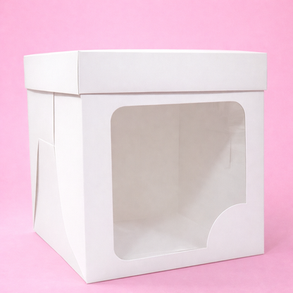 CAJA 25x25x28cm CON VISOR IDEAL PARA TORTA ALTA - 642466