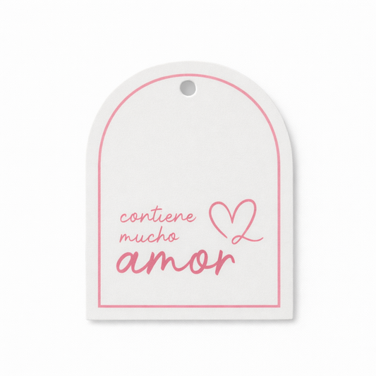 Tags Contiene Mucho Amor Rosa contiene 10 unidades - TAGS15