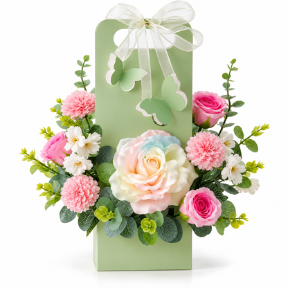 CAJA RELIEVE MARIPOSA 12x12x35cm