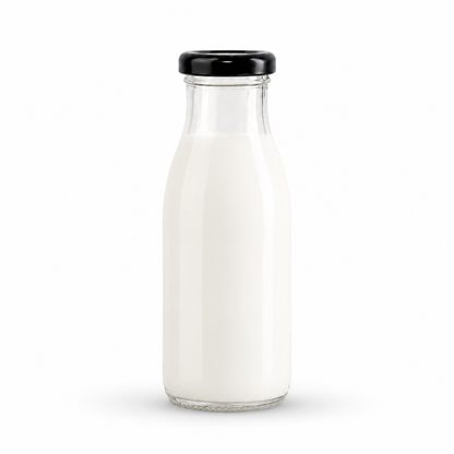 BOTELLA DE VIDRIO TAPA NEGRA 250ML