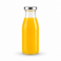 BOTELLA DE VIDRIO TAPA PLATA 250ML