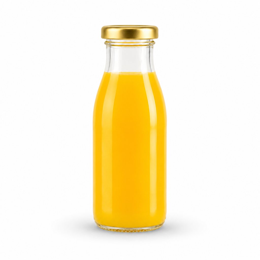 BOTELLA DE VIDRIO TAPA DORADA 250ML. - 642695