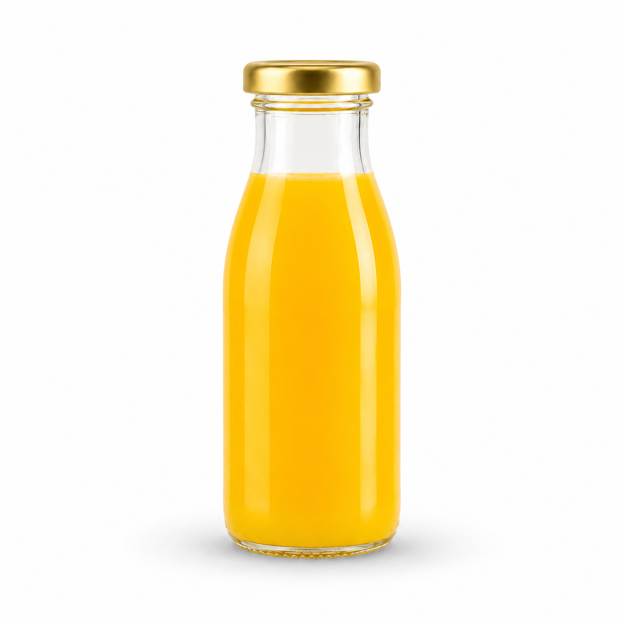 BOTELLA DE VIDRIO TAPA DORADA 250ML