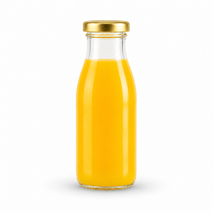 BOTELLA DE VIDRIO TAPA DORADA 250ML