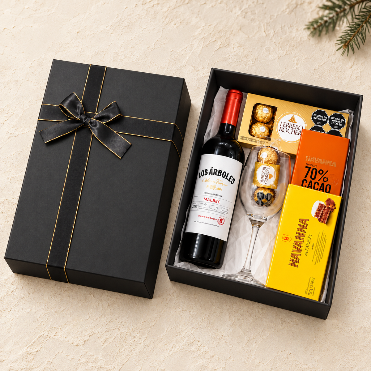 Caja Premium 33X25X12cm TS Desplegable Negro
