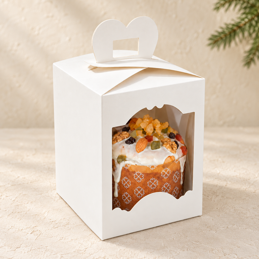 Caja para pan dulce 500GR con visor 13X13X17CM - 639304