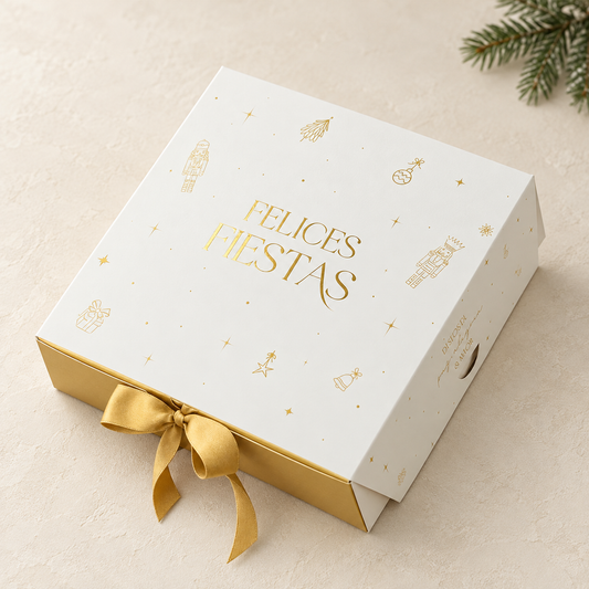 Caja 22x22x7cm Dorado - 642267