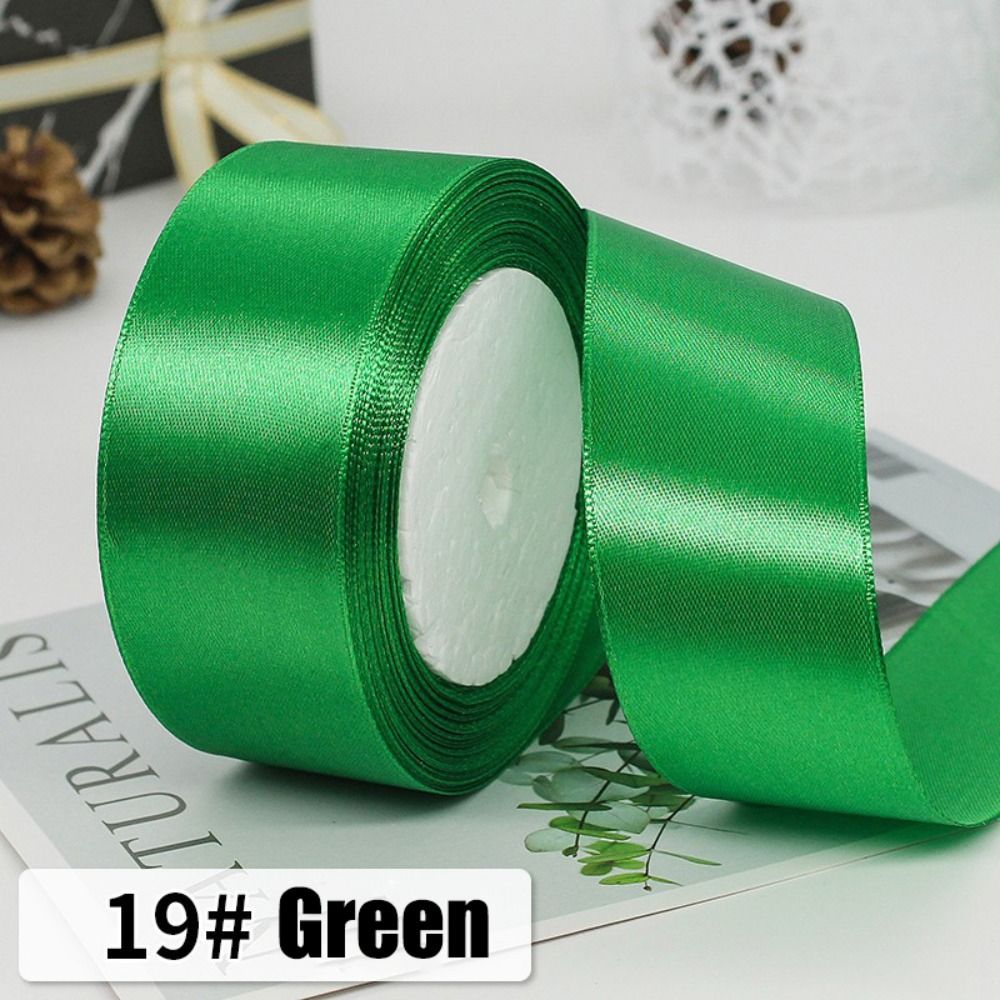 CINTA RASO 2.5CM X 20 METROS - VERDE #19