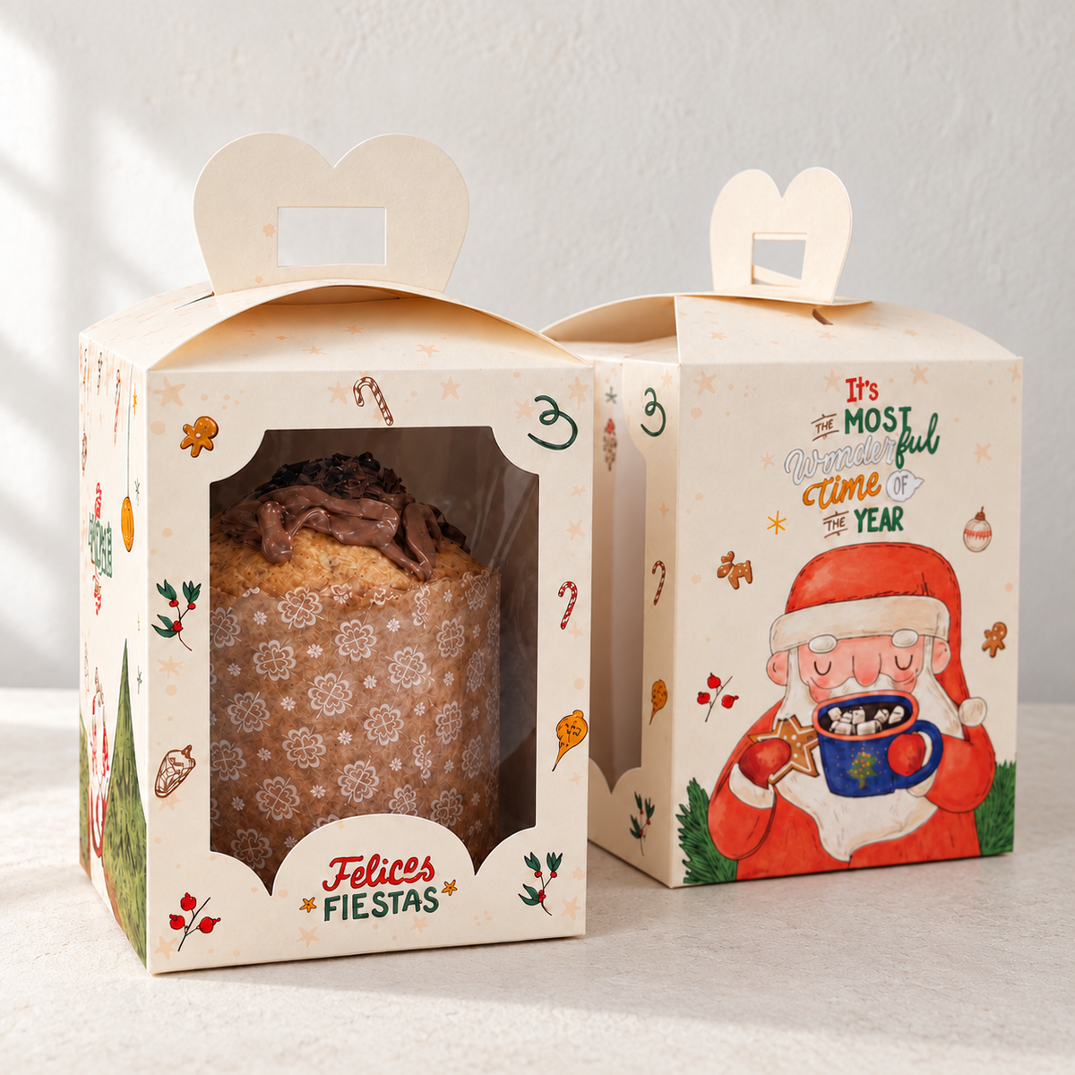 Caja p/ Pan Dulce 500gr 13x13x17cm - 642194