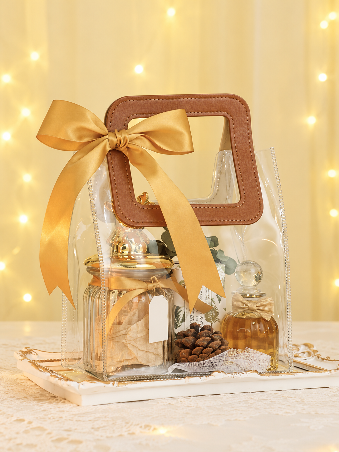 Bolsa PVC con Cuerina Cuadrada 25X14X27cm CH