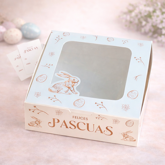 Caja 22x22x7cm - p/ Rosca Pascua Marrón