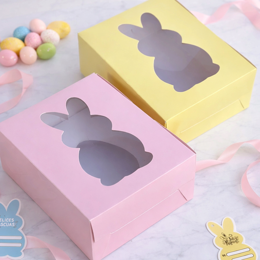 CUP6 22.5x17x8.5cm - Caja p/ Huevo de Pascua Rosa Pastel - Soporte a elección