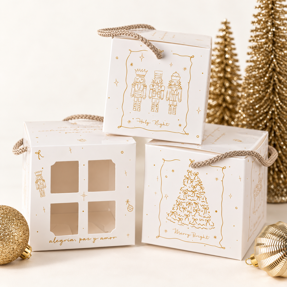Caja Vela Navidad 9.5x9.5x9.5cm