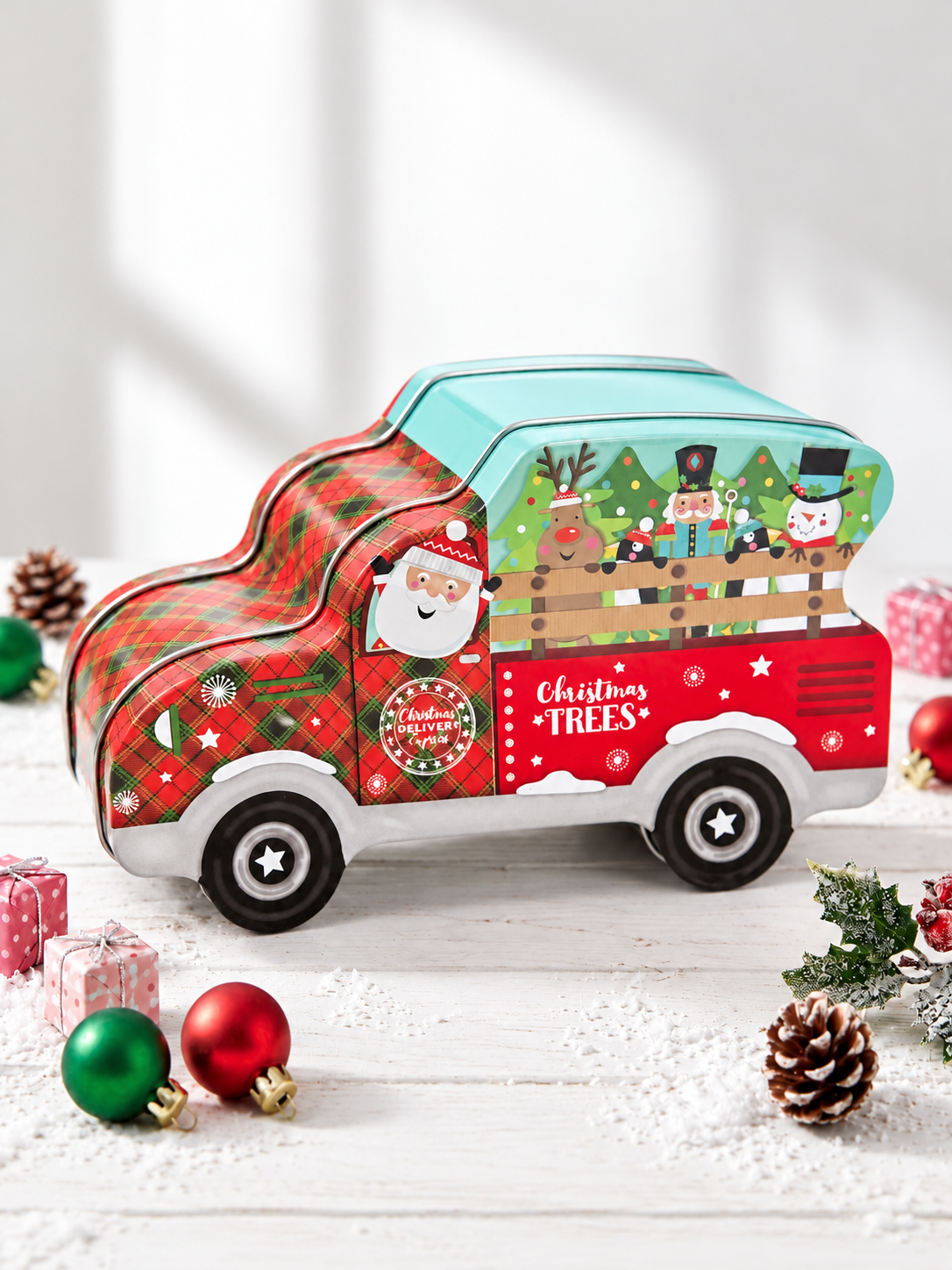 Lata Camioncito Navidad 19x11x6cm