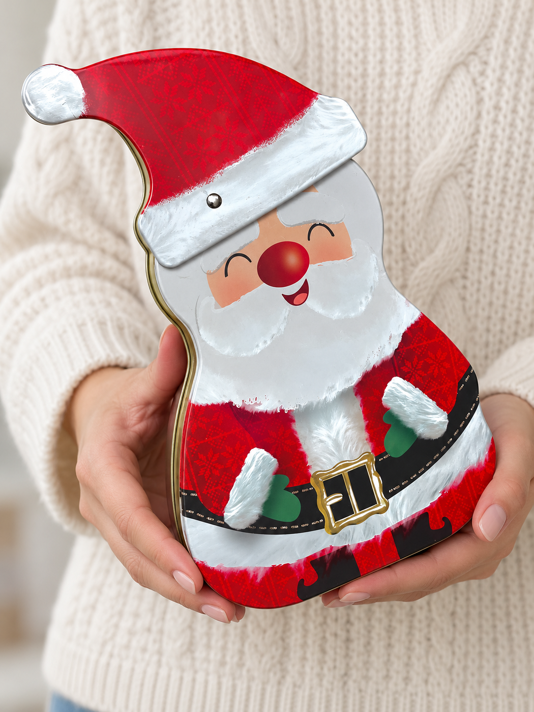 Lata papa noel Navidad 21.5x11x6cm
