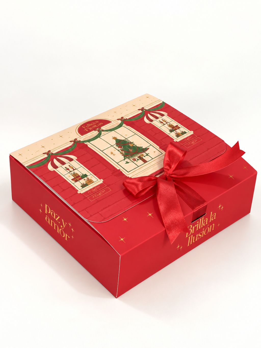Caja Lazo Navidad 27x24x8.5cm