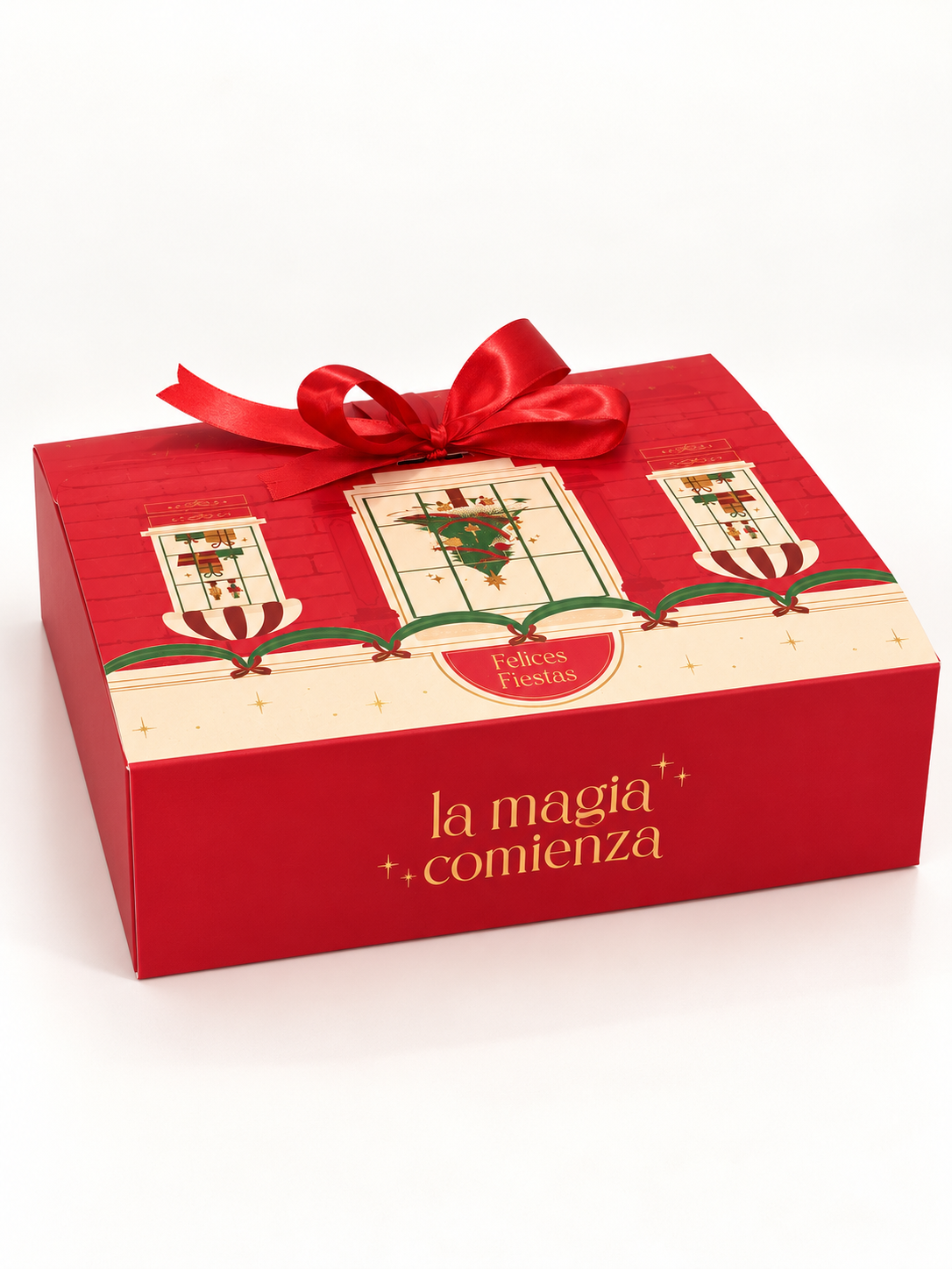 Caja Lazo Navidad 27x24x8.5cm