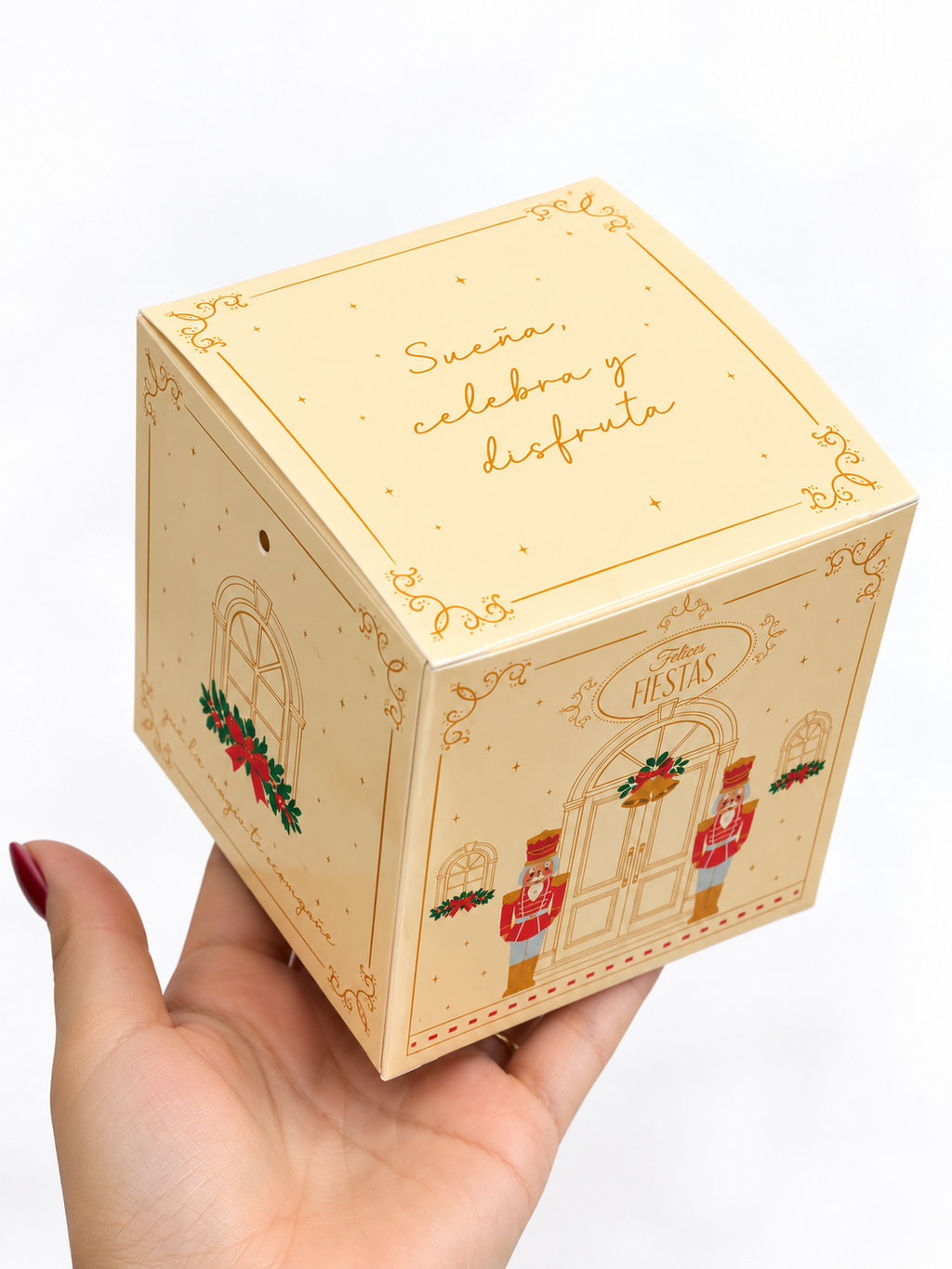 Caja 9.5x9.5x9.5cm Vela Navidad