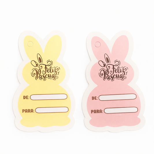 Tags Pascua Conejo 9x5cm - contiene 10 unidades