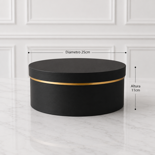 Caja Premium Redonda Negro 25DX11H - COD 641911