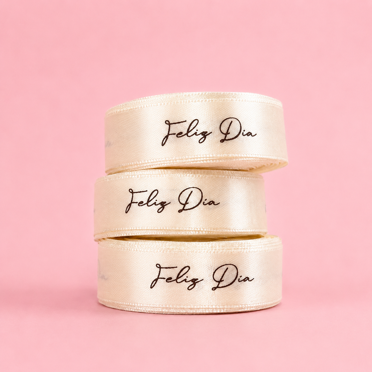 Cinta 2cm “Feliz Día” x 10 metros Beige - 642969