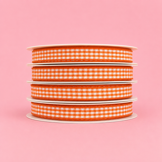 CINTA 1CM X 45 METROS CUADROS NARANJA
