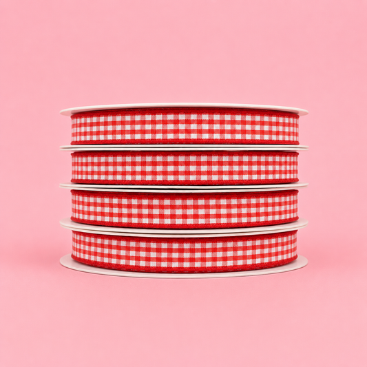 CINTA 1CM X 45 METROS CUADROS ROJO - 642593