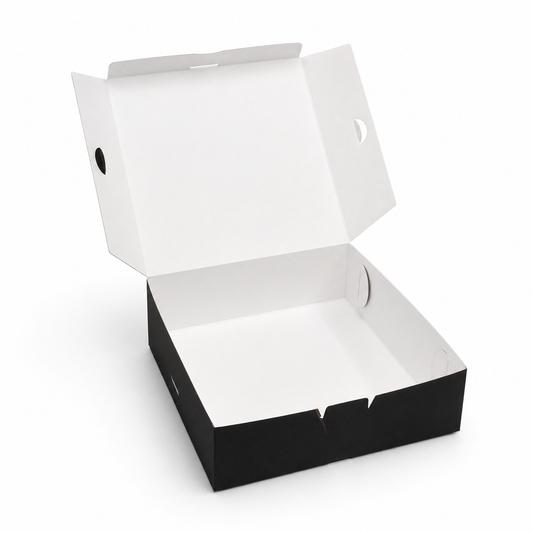 CAJA 22X22X7CM NEGRO MATE SIN VISOR