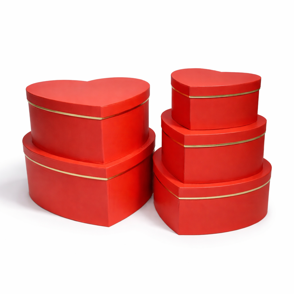SETS 5 CORAZÓN CON BORDE DORADO - CNPR8